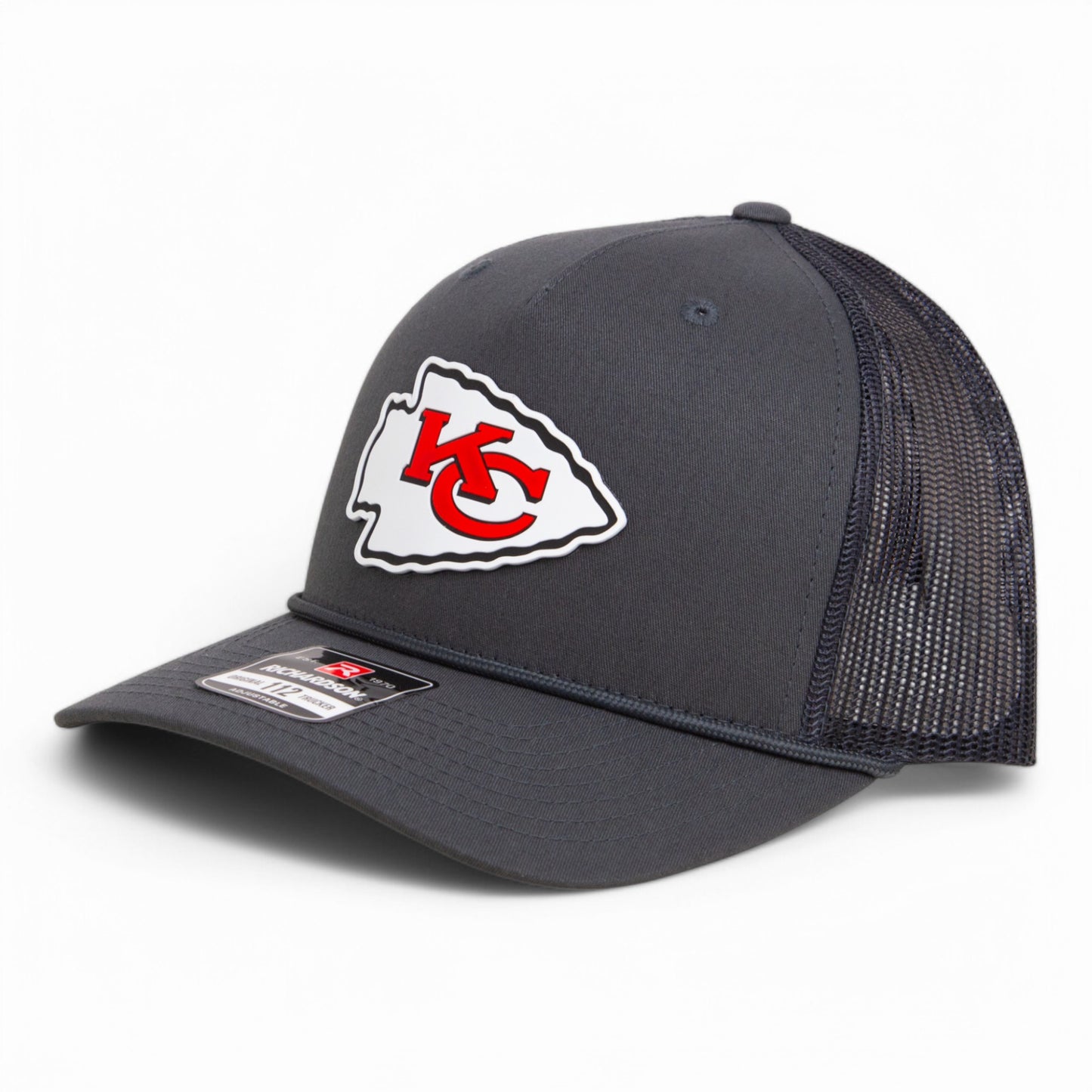 Kansas City Chiefs Super Bowl LIX 3D Snapback Trucker Rope Hat- Charcoal