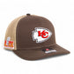 Kansas City Chiefs Super Bowl LIX 3D Snapback Trucker Hat- Brown/ Tan