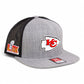 Kansas City Chiefs Super Bowl LIX 3D Wool Blend Flat Bill Hat- Heather Grey/ Black