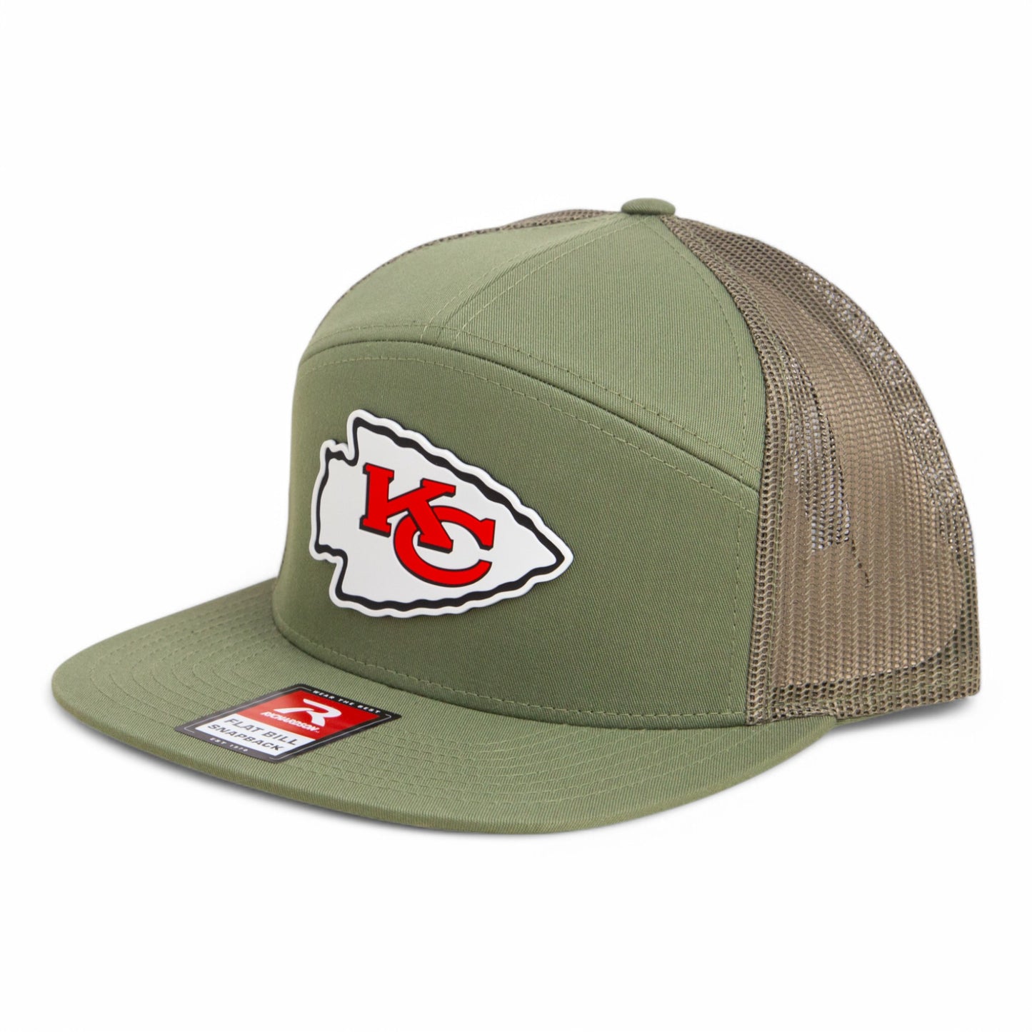 Kansas City Chiefs Super Bowl LIX 3D Snapback Seven-Panel Trucker Hat- Loden Green