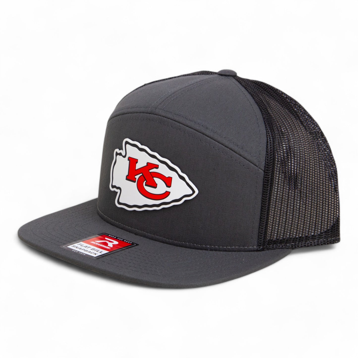 Kansas City Chiefs Super Bowl LIX 3D Snapback Seven-Panel Trucker Hat- Charcoal/ Black