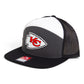 Kansas City Chiefs Super Bowl LIX 3D Snapback Seven-Panel Trucker Hat- Charcoal/ White/ Black