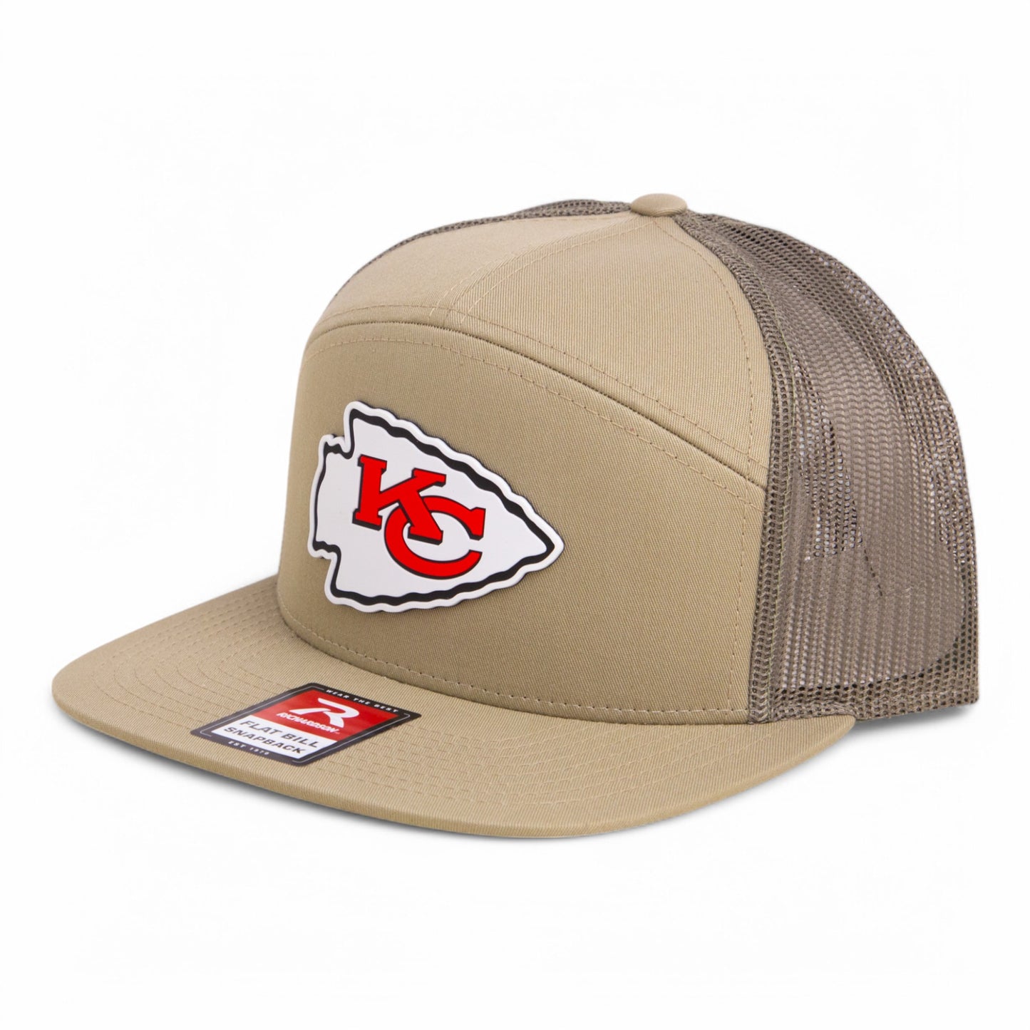 Kansas City Chiefs Super Bowl LIX 3D Snapback Seven-Panel Trucker Hat- Pale Loden Green