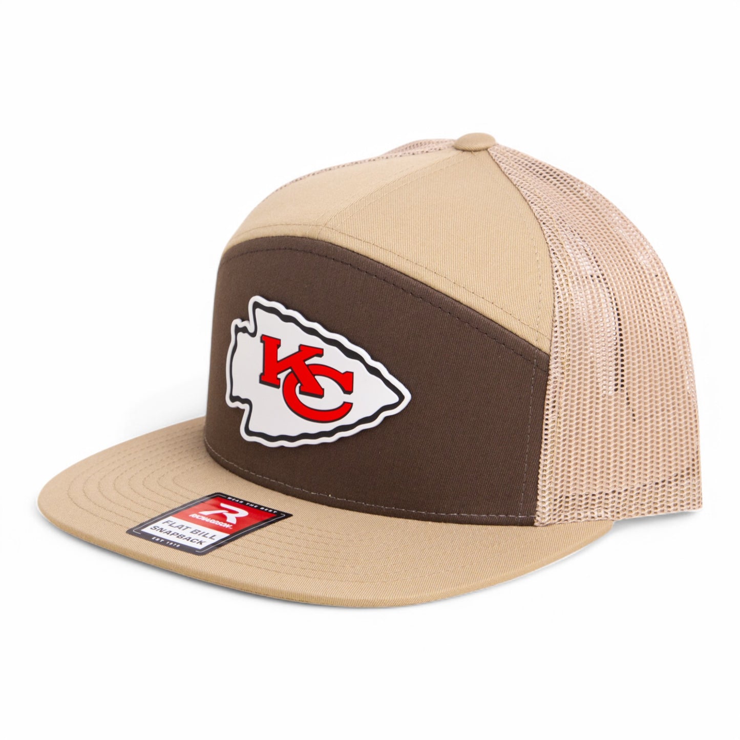 Kansas City Chiefs Super Bowl LIX 3D Snapback Seven-Panel Trucker Hat- Brown/ Tan