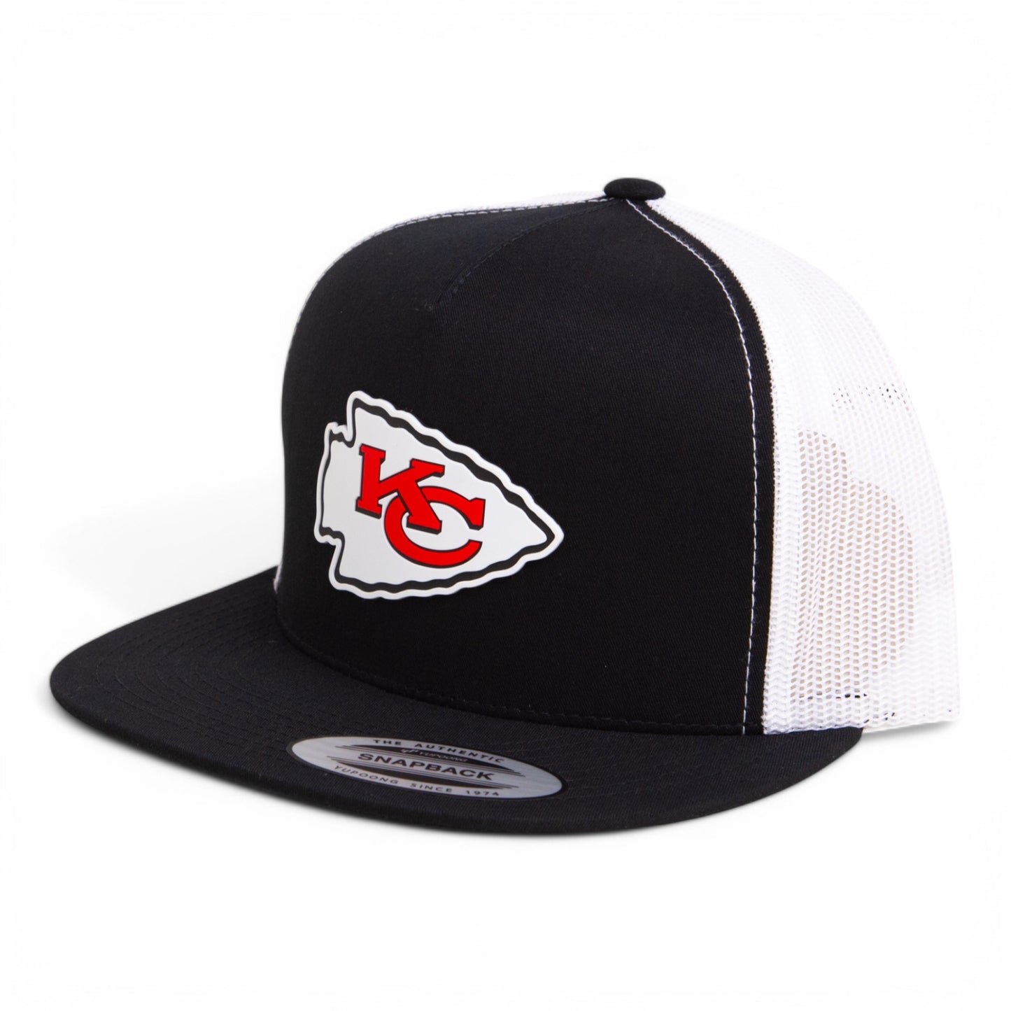 Kansas City Chiefs Super Bowl LIX 3D YP Snapback Flat Bill Trucker Hat- Black/ White