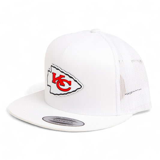 Kansas City Chiefs Super Bowl LIX 3D YP Snapback Flat Bill Trucker Hat- White