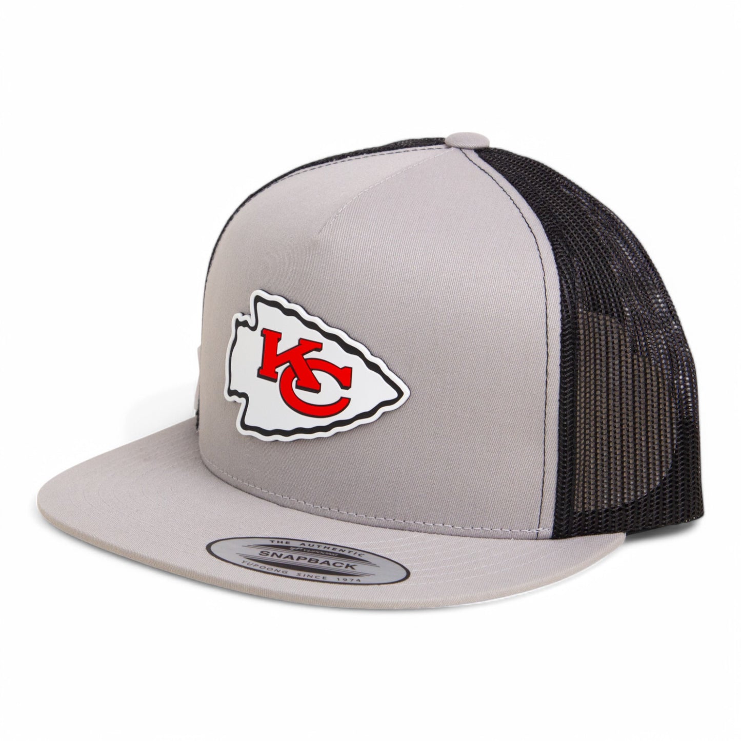 Kansas City Chiefs Super Bowl LIX 3D YP Snapback Flat Bill Trucker Hat- Silver/ Black