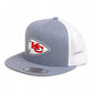 Kansas City Chiefs Super Bowl LIX 3D YP Snapback Flat Bill Trucker Hat- Heather Grey/ White