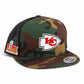 Kansas City Chiefs Super Bowl LIX 3D YP Snapback Flat Bill Trucker Hat- Army Camo/ Black