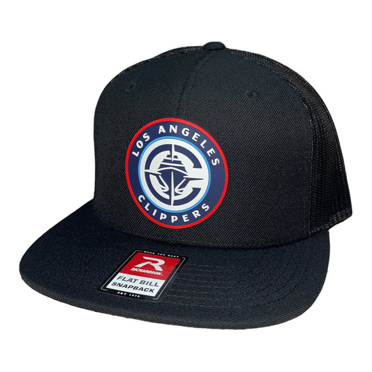 LA Clippers 3D Wool Blend Flat Bill Hat- Black