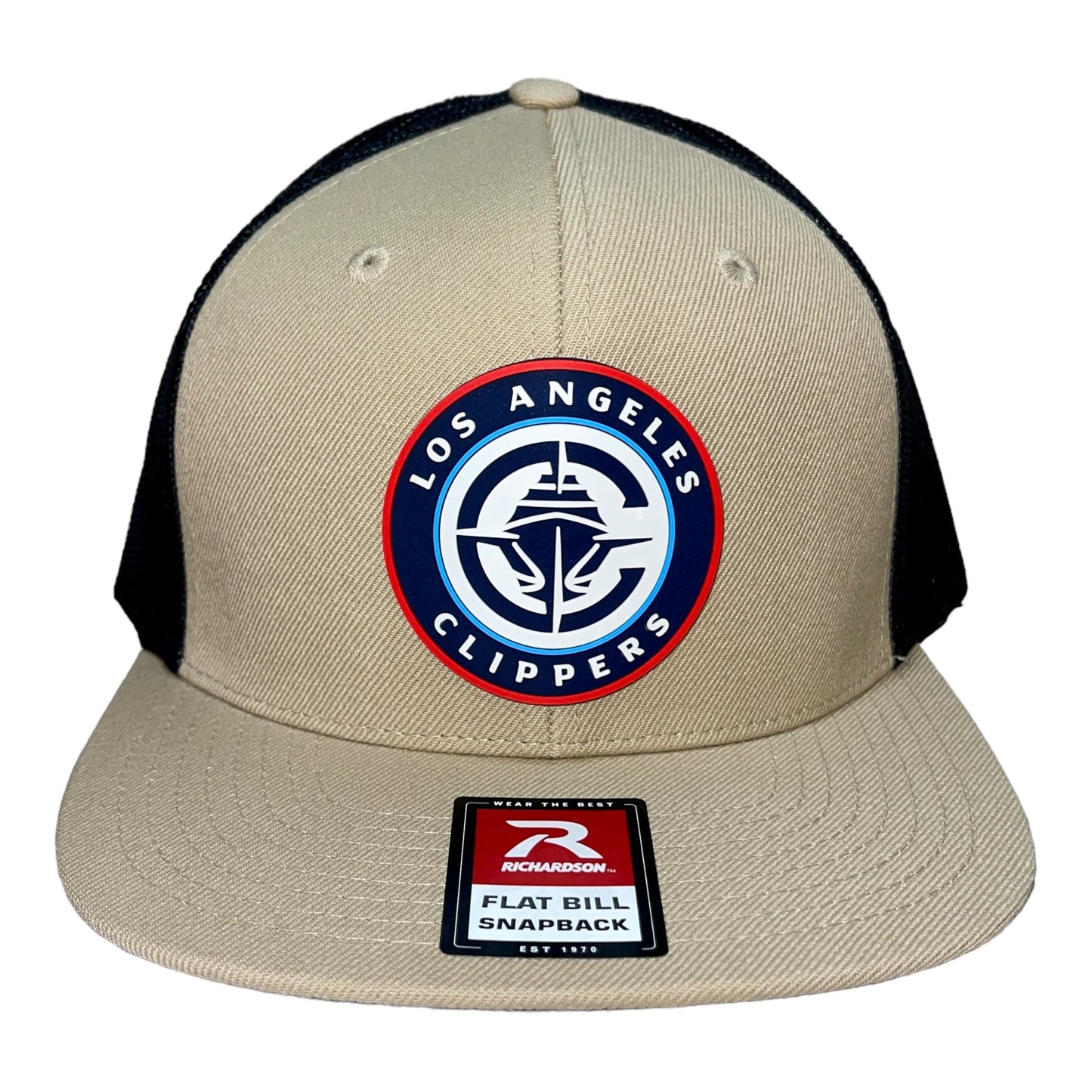 LA Clippers 3D Wool Blend Flat Bill Hat- Tan/ Black