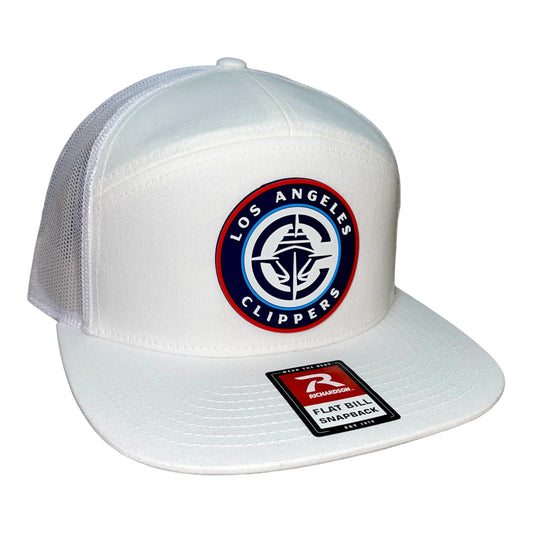 LA Clippers 3D Snapback Seven-Panel Trucker Hat- White