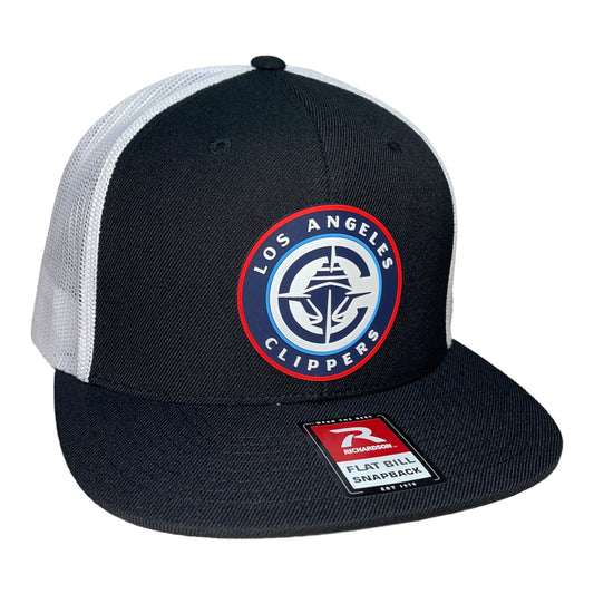 LA Clippers 3D Wool Blend Flat Bill Hat- Black/ White