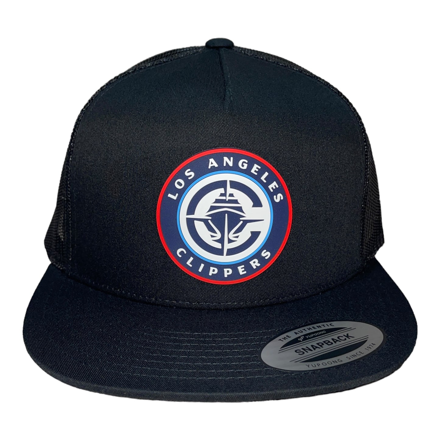 LA Clippers 3D YP Snapback Flat Bill Trucker Hat- Black