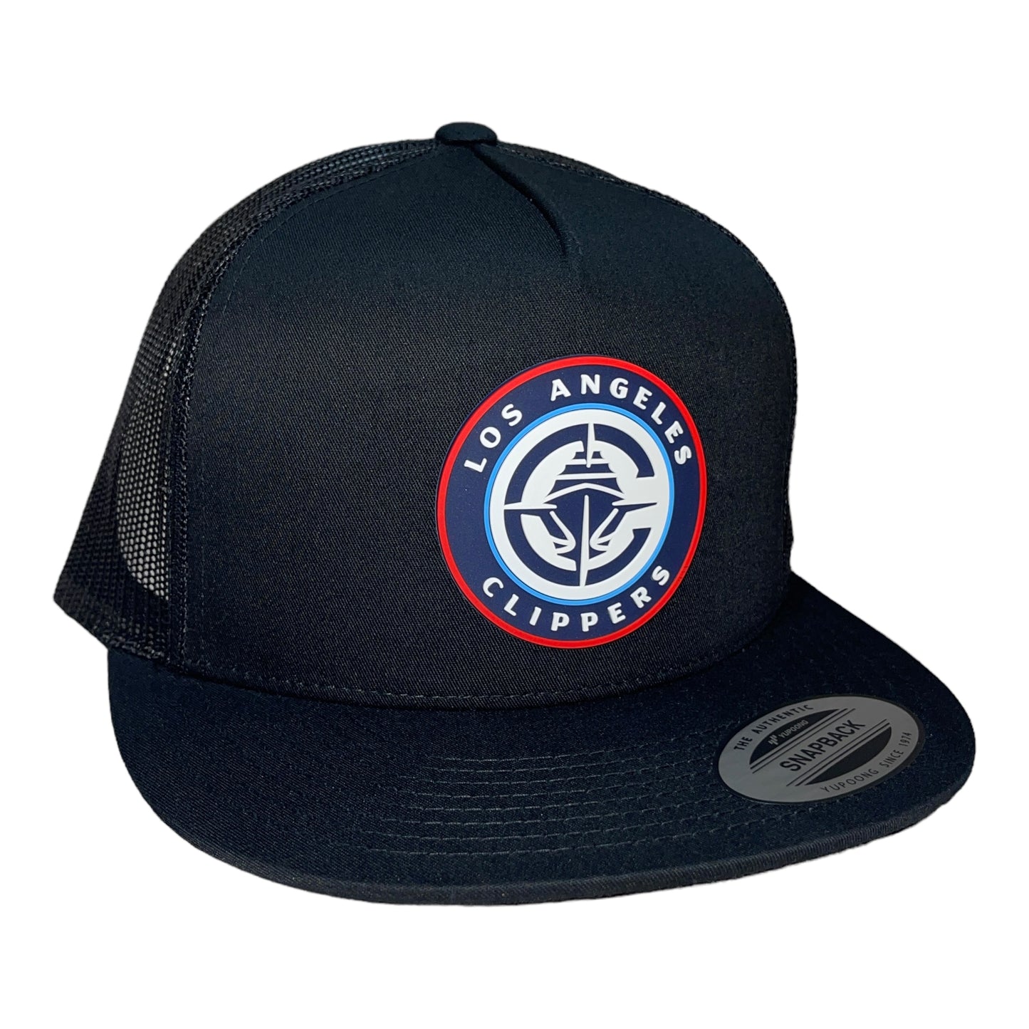 LA Clippers 3D YP Snapback Flat Bill Trucker Hat- Black