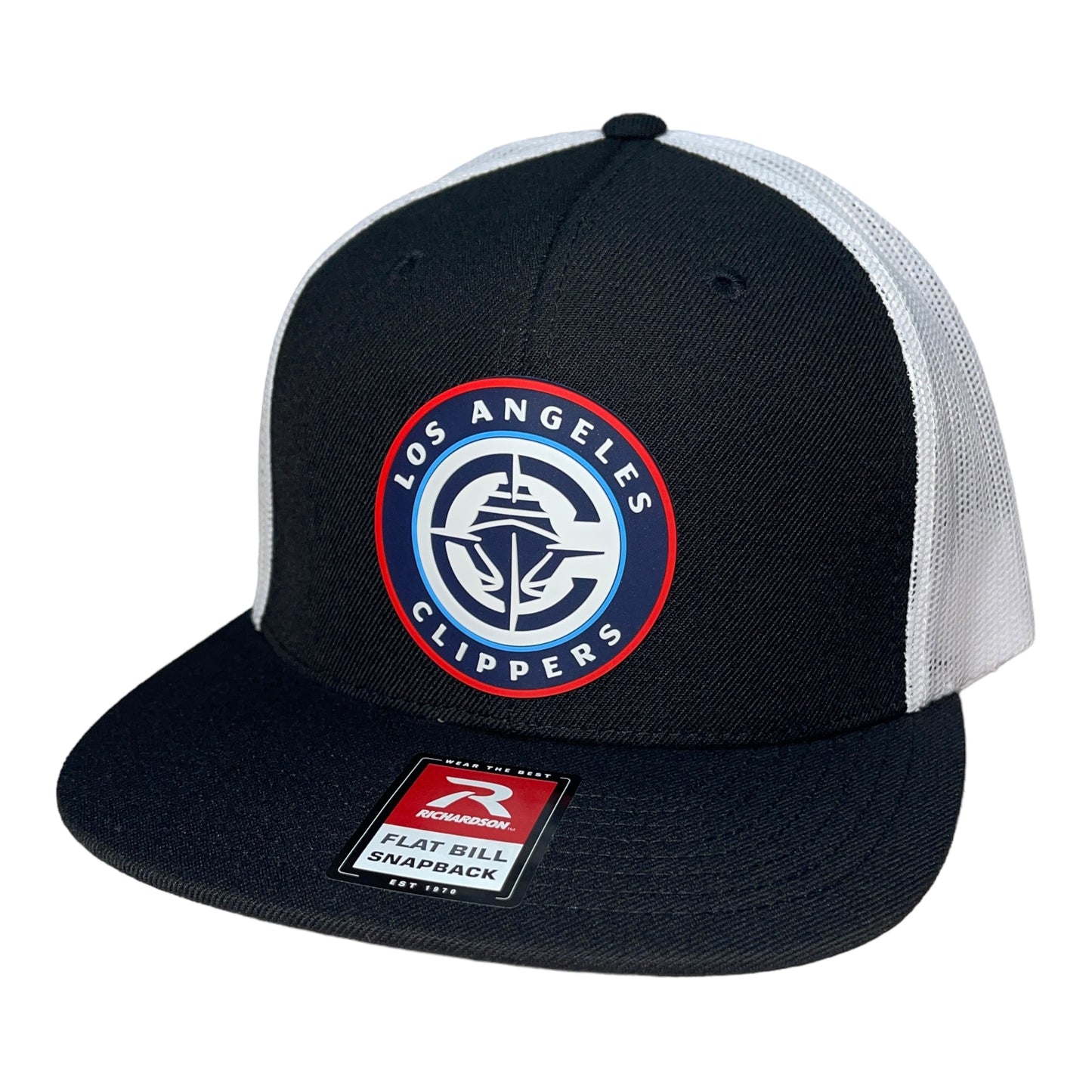 LA Clippers 3D Wool Blend Flat Bill Hat- Black/ White