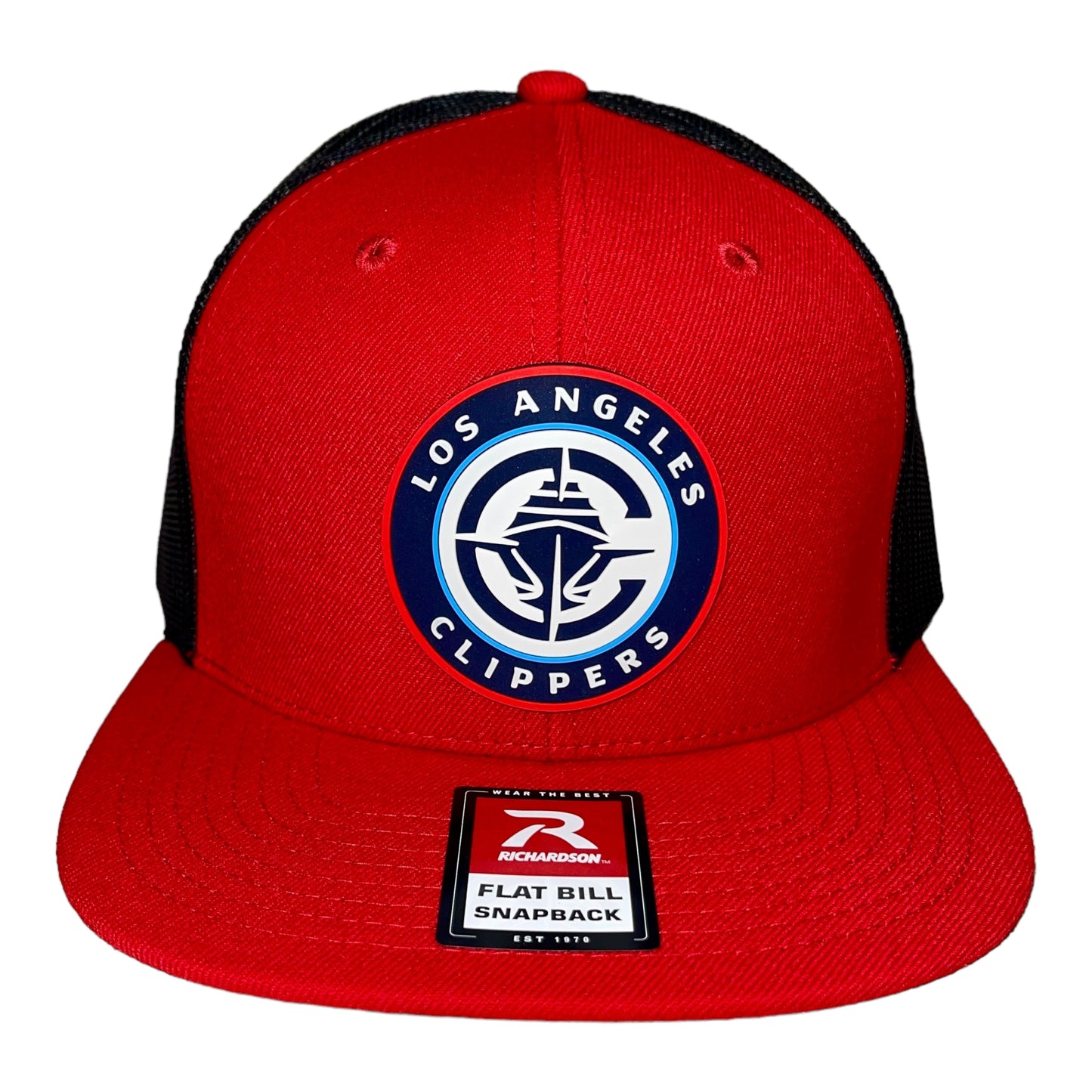 LA Clippers 3D Wool Blend Flat Bill Hat- Red/ Black