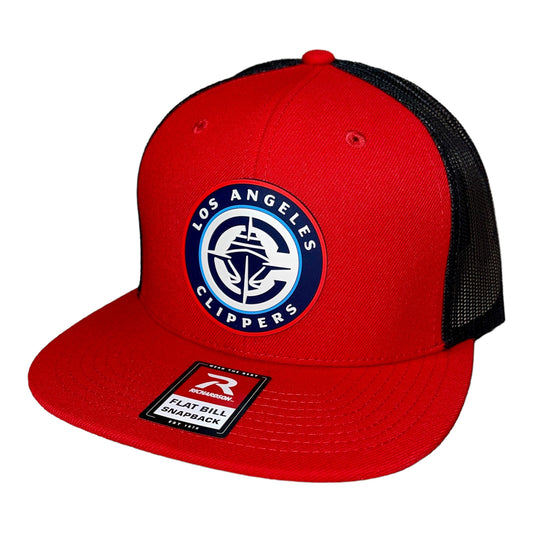 LA Clippers 3D Wool Blend Flat Bill Hat- Red/ Black