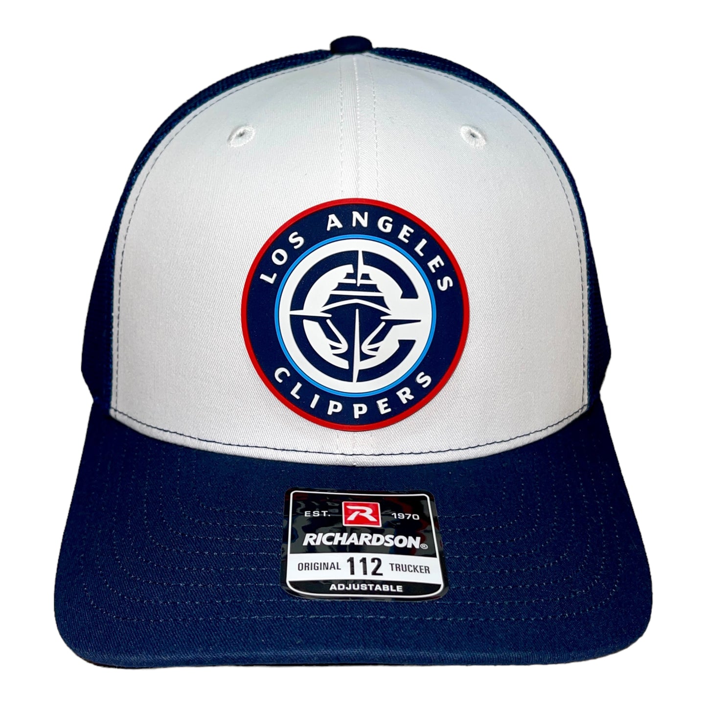 LA Clippers 3D Snapback Trucker Hat- White/ Navy