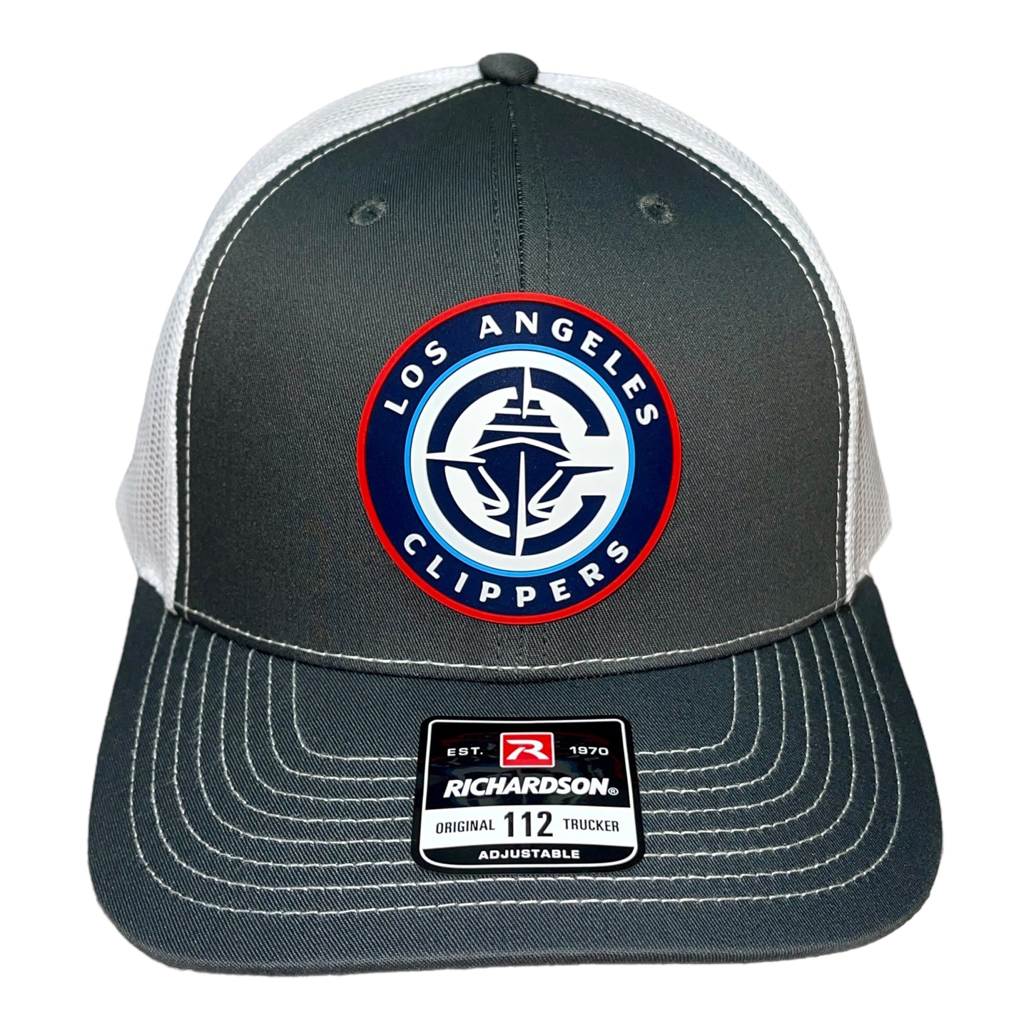 LA Clippers 3D Snapback Trucker Hat- Charcoal/ White