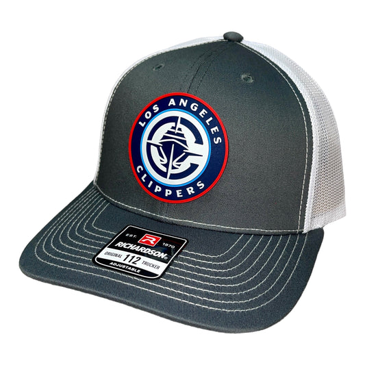 LA Clippers 3D Snapback Trucker Hat- Charcoal/ White