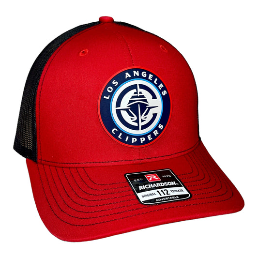 LA Clippers 3D Snapback Trucker Hat- Red/ Black