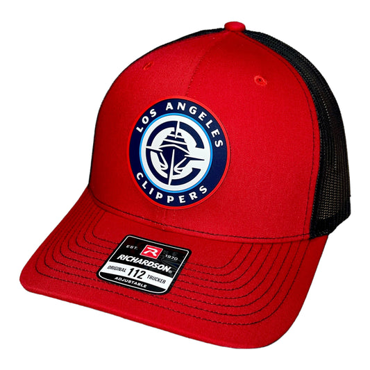 LA Clippers 3D Snapback Trucker Hat- Red/ Black