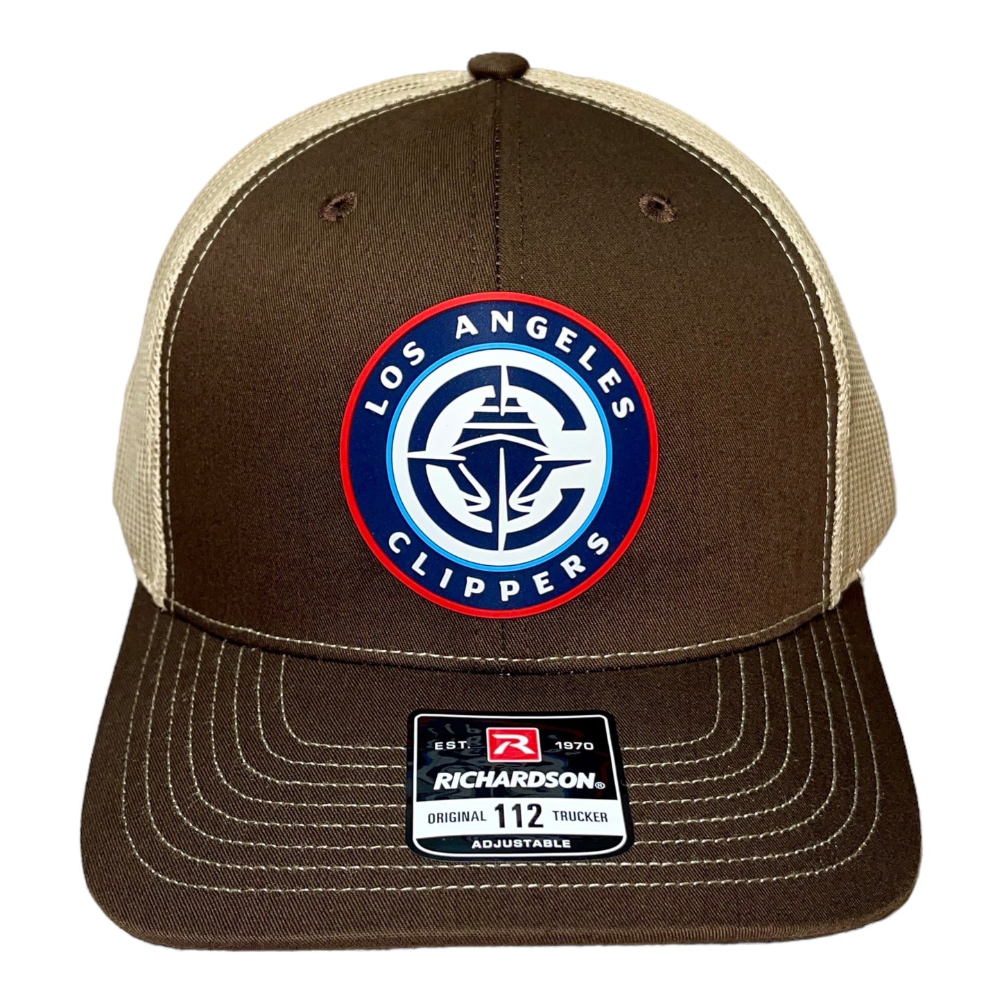 LA Clippers 3D Snapback Trucker Hat- Brown/ Tan