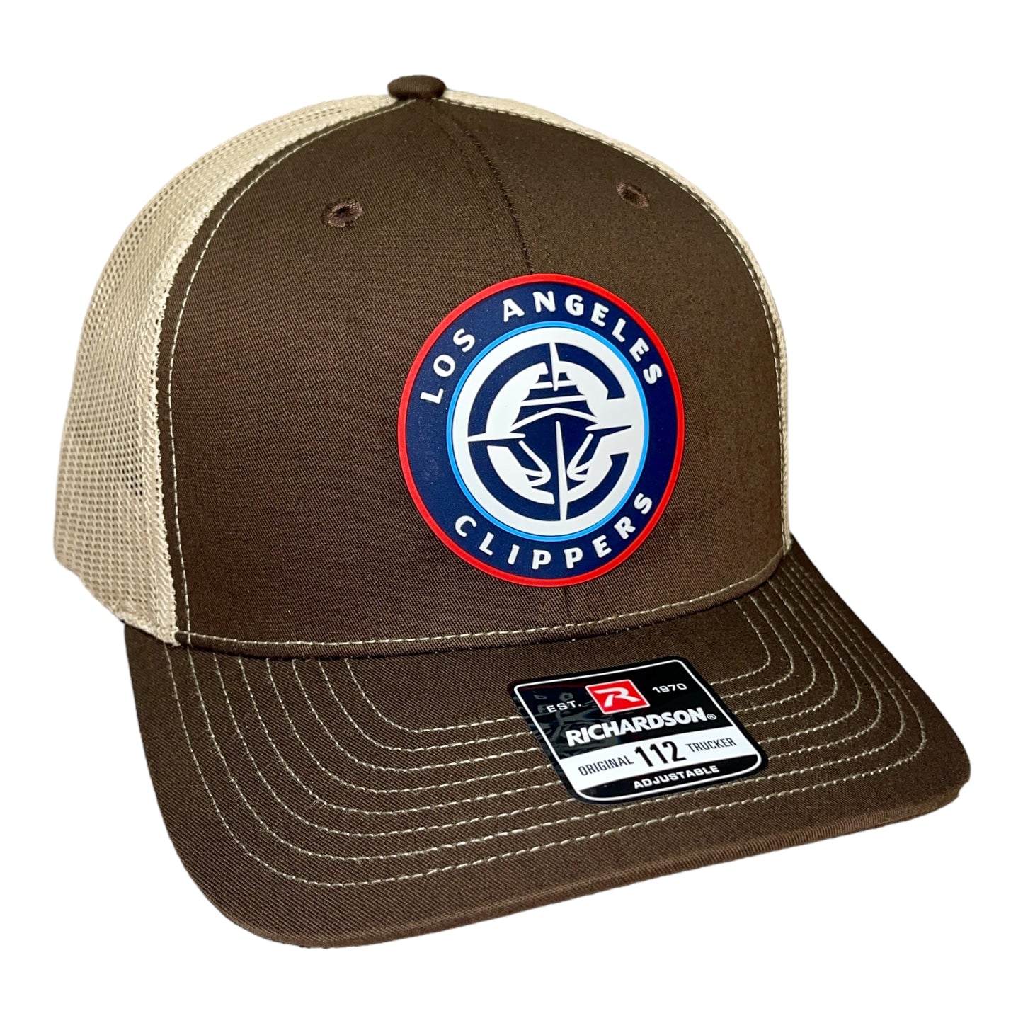 LA Clippers 3D Snapback Trucker Hat- Brown/ Tan