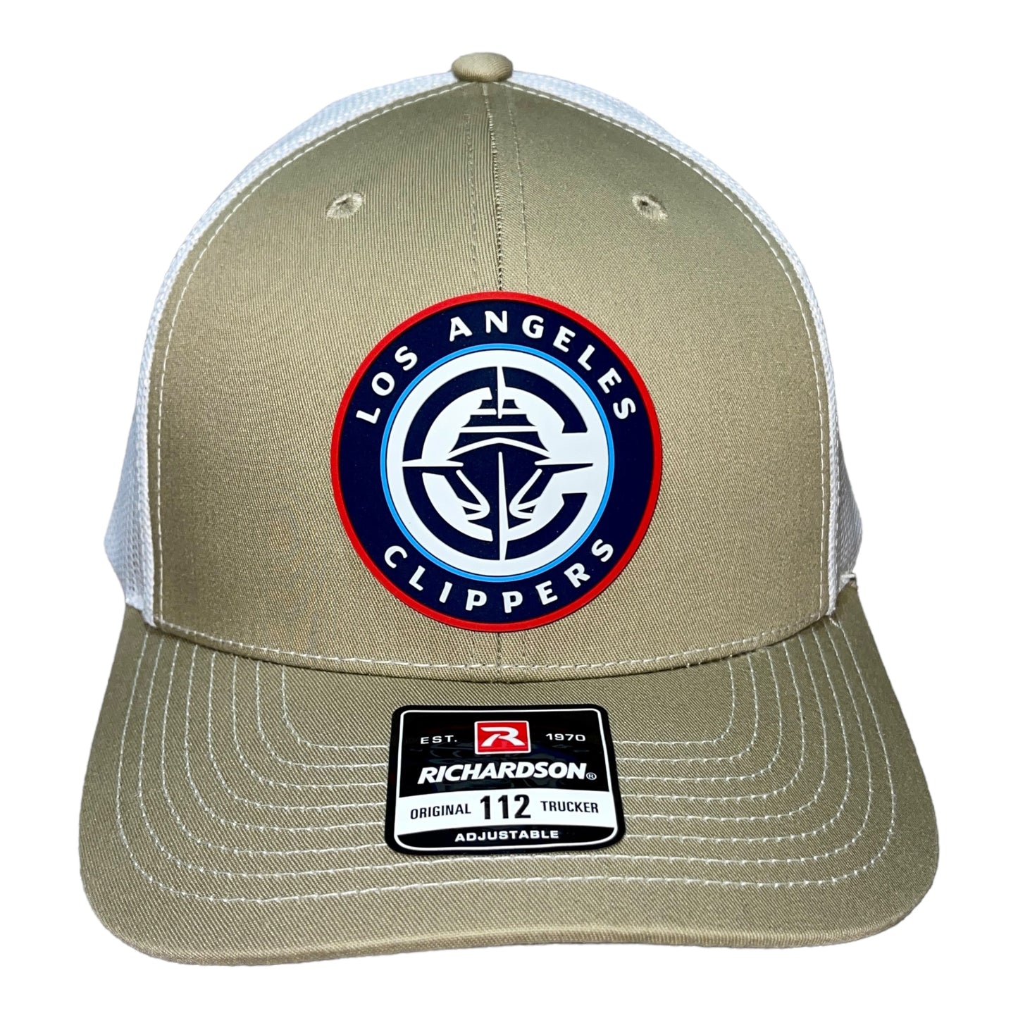 LA Clippers 3D Snapback Trucker Hat- Tan/ White