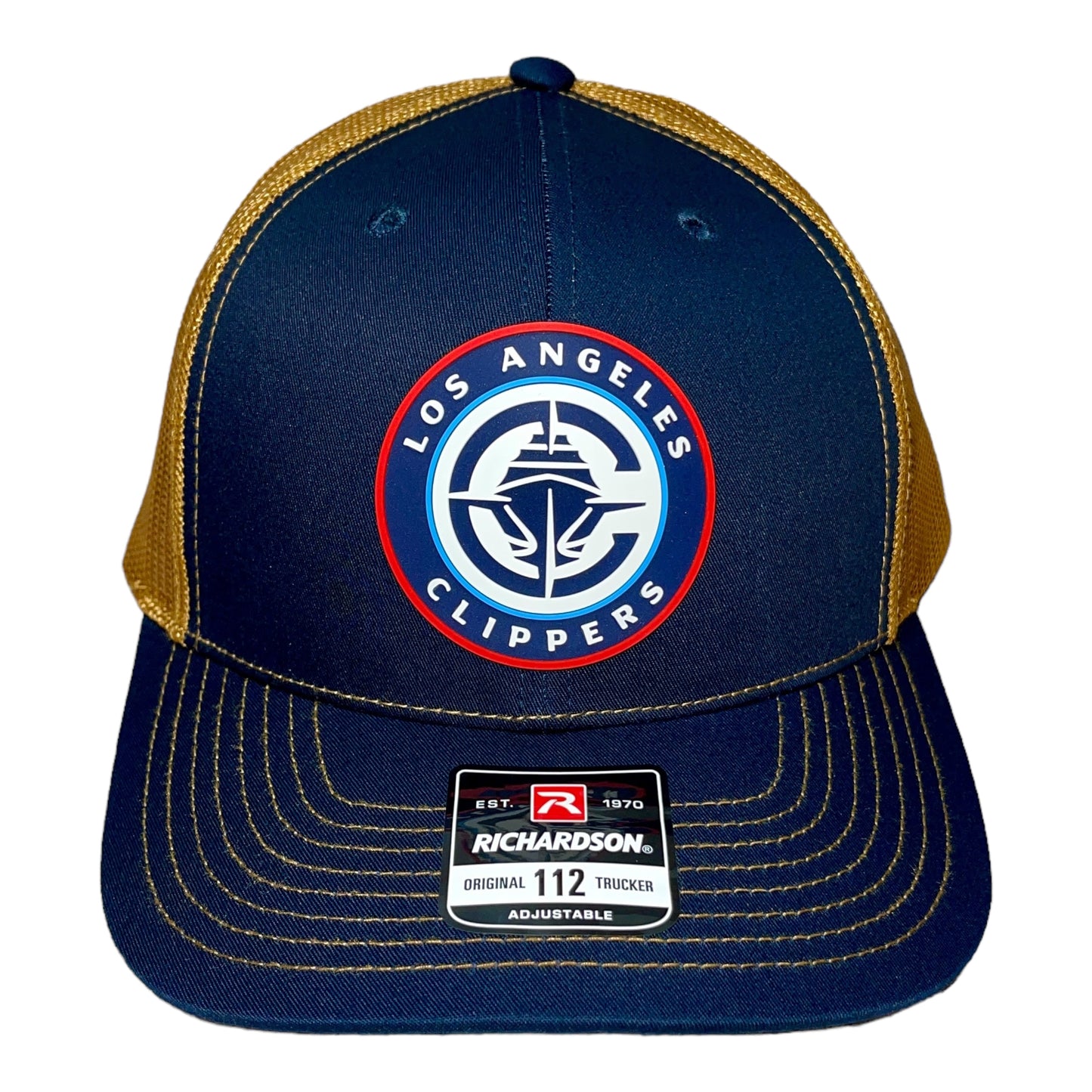 LA Clippers 3D Snapback Trucker Hat- Navy/ Carmel