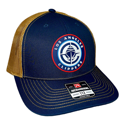 LA Clippers 3D Snapback Trucker Hat- Navy/ Carmel