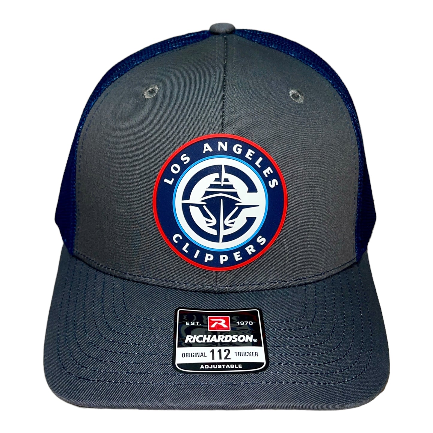 LA Clippers 3D Snapback Trucker Hat- Charcoal/ Navy