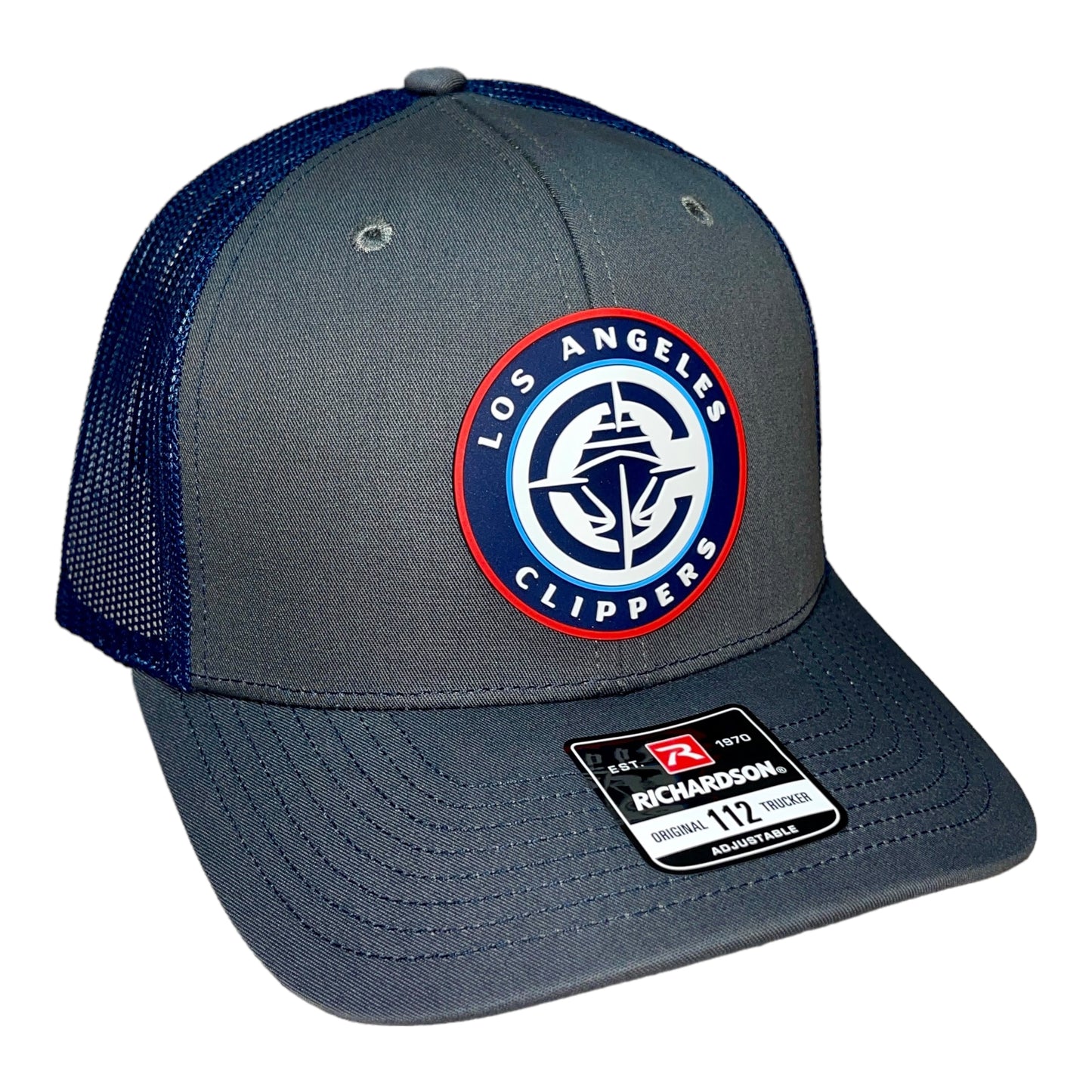 LA Clippers 3D Snapback Trucker Hat- Charcoal/ Navy