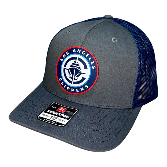 LA Clippers 3D Snapback Trucker Hat- Charcoal/ Navy