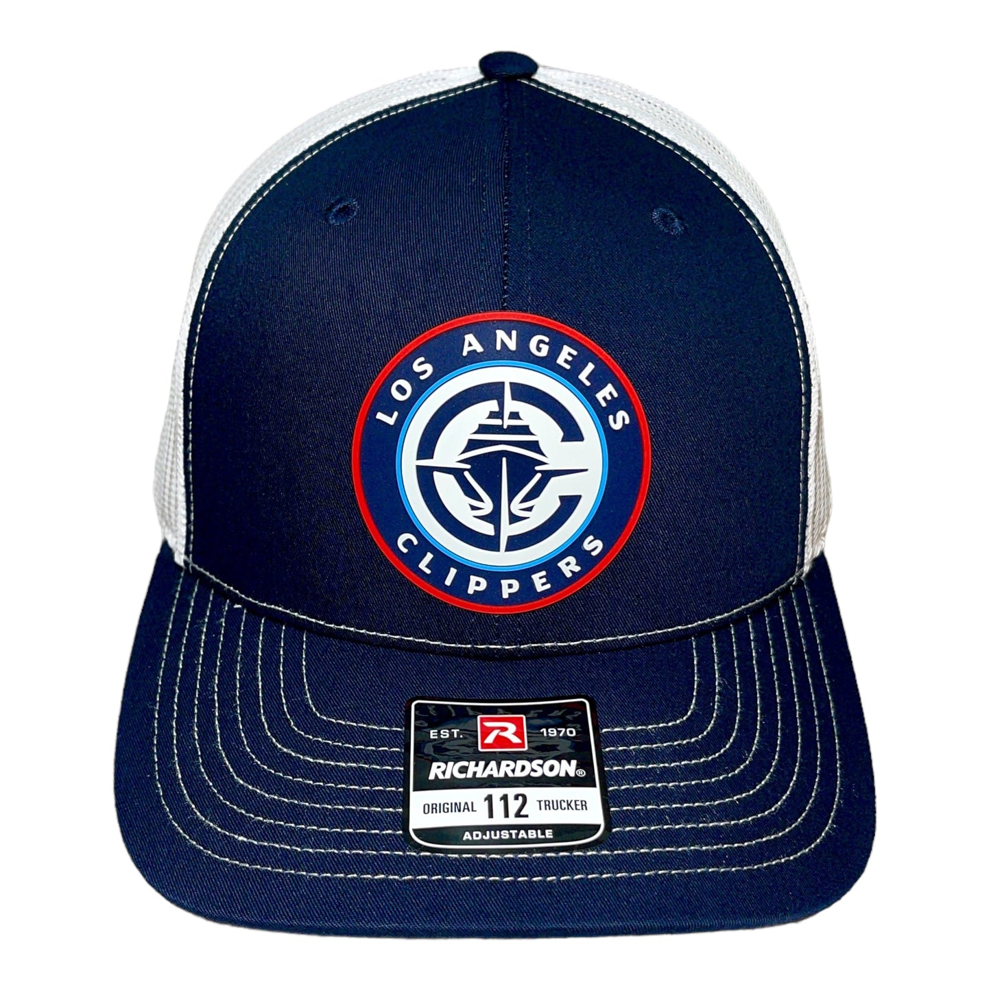 LA Clippers 3D Snapback Trucker Hat- Navy/ White