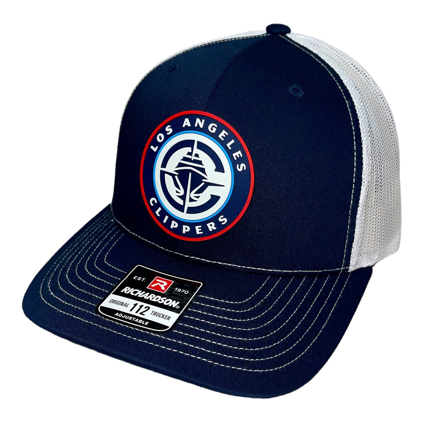 LA Clippers 3D Snapback Trucker Hat- Navy/ White