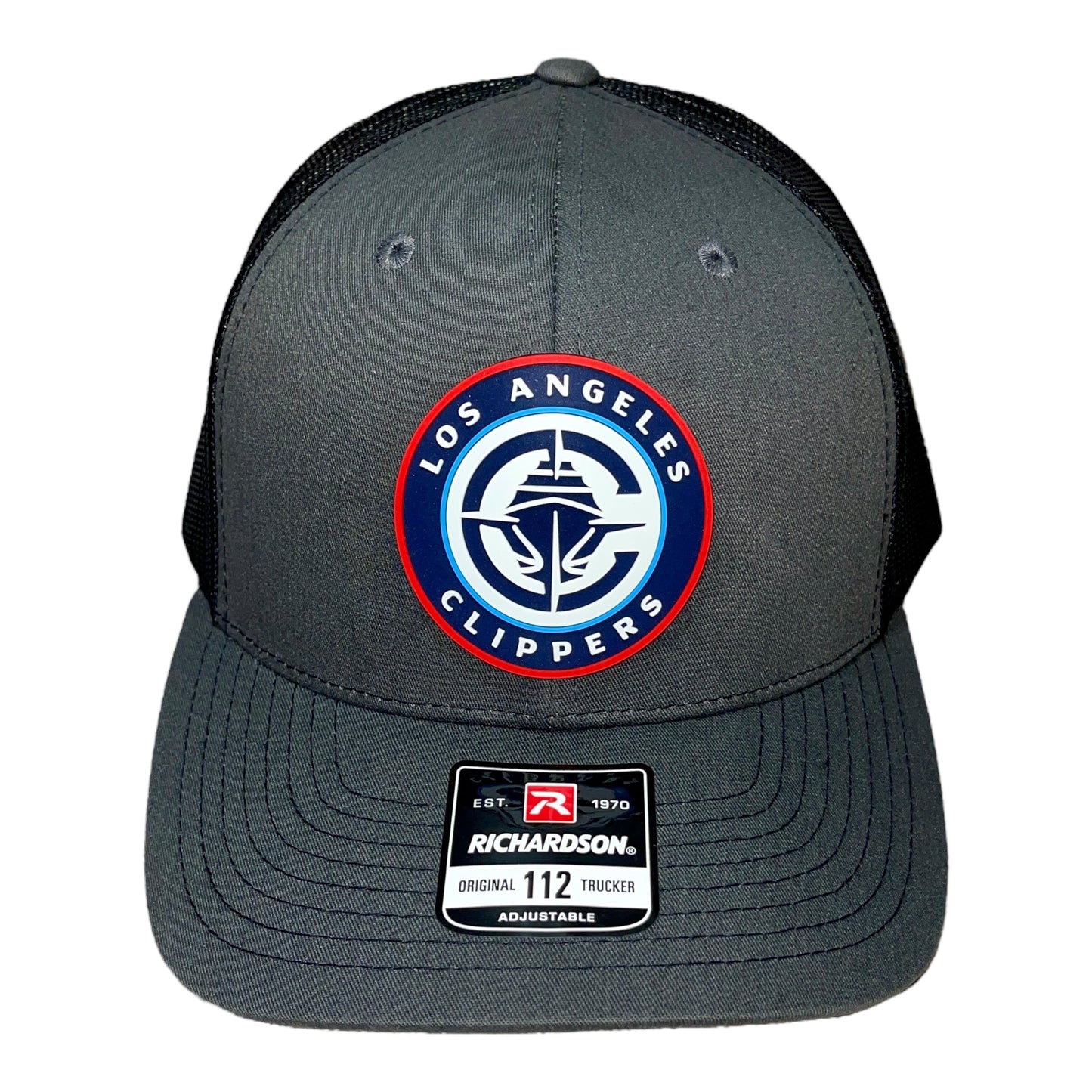 LA Clippers 3D Snapback Trucker Hat- Charcoal/ Black