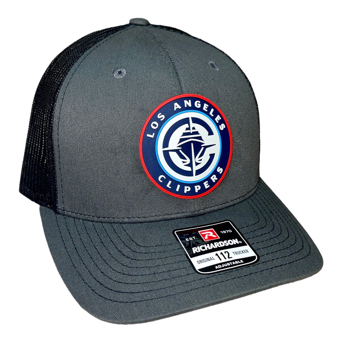 LA Clippers 3D Snapback Trucker Hat- Charcoal/ Black