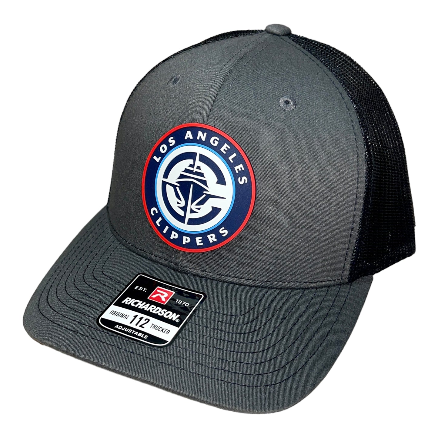 LA Clippers 3D Snapback Trucker Hat- Charcoal/ Black