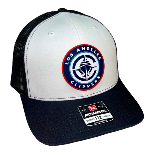 LA Clippers 3D Snapback Trucker Hat- White/ Black