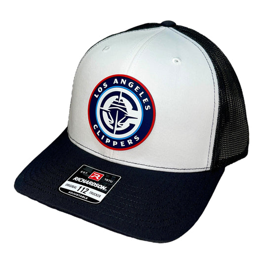 LA Clippers 3D Snapback Trucker Hat- White/ Black