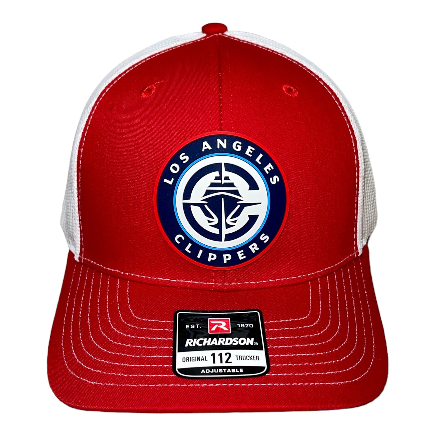 LA Clippers 3D Snapback Trucker Hat- Red/ White