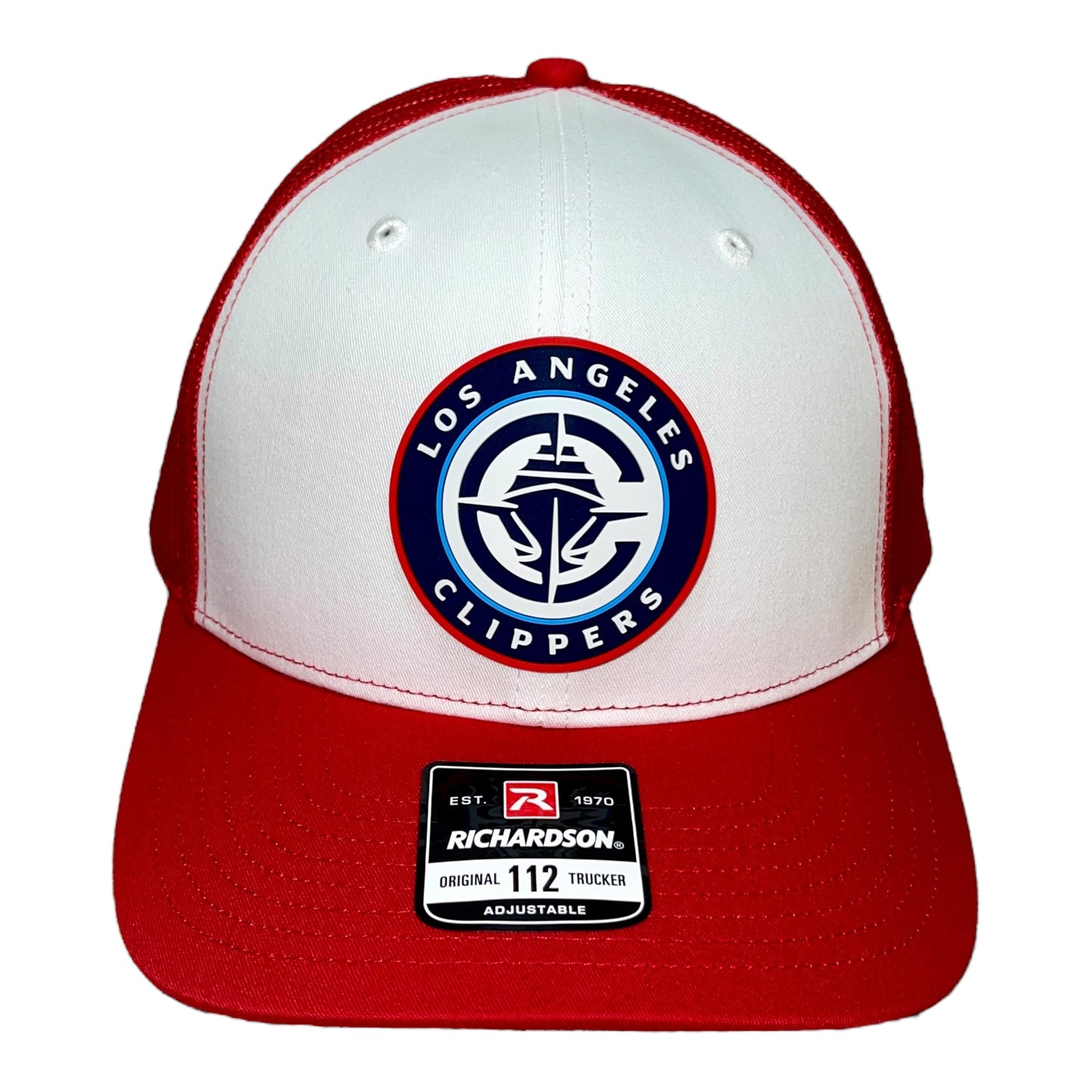 LA Clippers 3D Snapback Trucker Hat- White/ Red