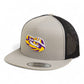LSU Tiger Eye 3D YP Snapback Flat Bill Trucker Hat- Silver/ Black