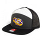 LSU Tiger Eye 3D Snapback Seven-Panel Flat Bill Trucker Hat- Charcoal/ White/ Black