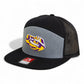LSU Tiger Eye 3D Snapback Seven-Panel Flat Bill Trucker Hat- Heather Grey/ Black