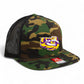 LSU Tiger Eye 3D Wool Blend Flat Bill Hat- Army Camo/ Black