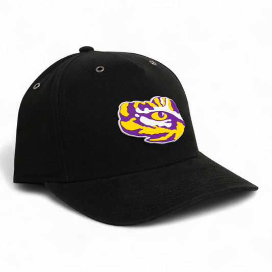 LSU Tiger Eye 3D Snapback Canvas Hat- Black