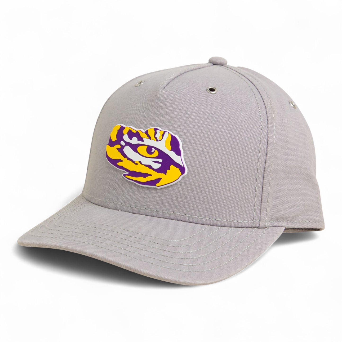 LSU Tiger Eye 3D Snapback Canvas Hat- Grey